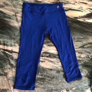 TRINA TURK BRIGHT BLUE CAPRI LEGGINGS